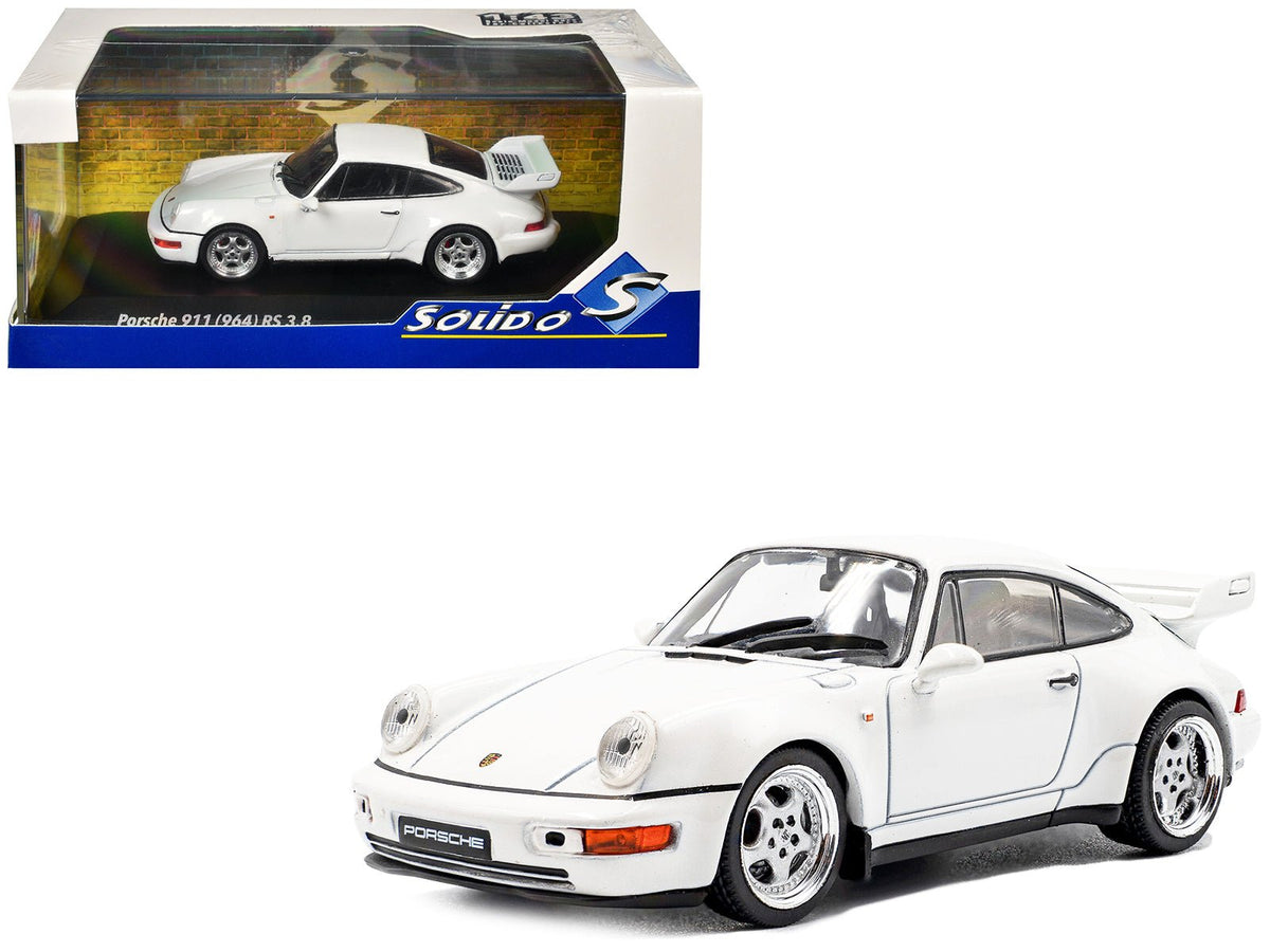 1994 Porsche 911 (964) RS 3.8 Grand Prix White 1/43 Diecast Model Car by Solido-Solido-ModelCars.com