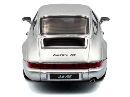 1994 Porsche 911 (964) RS Silver Metallic with Black Stripes 1/43 Diecast Model Car by Solido-Solido-ModelCars.com