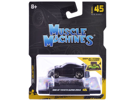 1995-97 Toyota Supra (MK4) Matt Black 1/64 Diecast Model Car by Muscle Machines-Muscle Machines-ModelCars.com