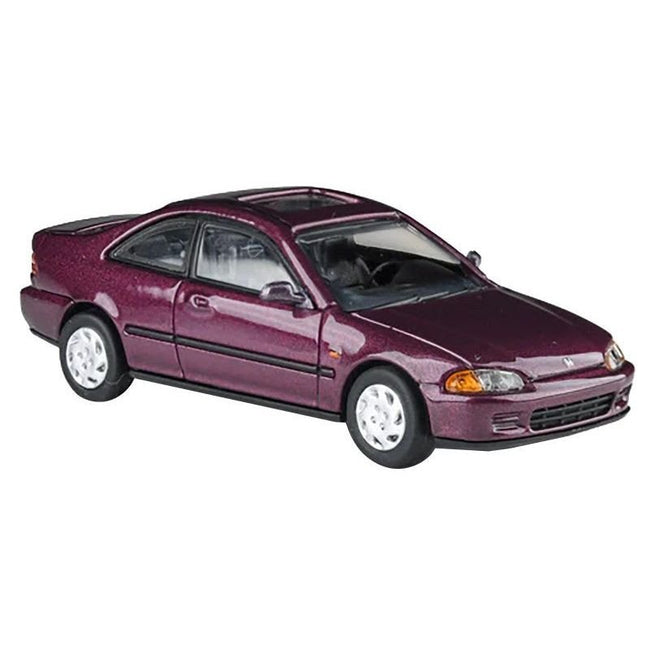 1995 Honda Civic Coupe EJ1 Camellia Red Metallic 1/64 Diecast Model Car by Paragon Models-Paragon-ModelCars.com