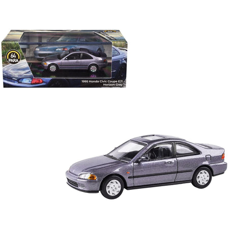 1995 Honda Civic Coupe EJ1 Horizon Gray Metallic with Sunroof 1/64 Diecast Model Car by Paragon-Paragon-ModelCars.com