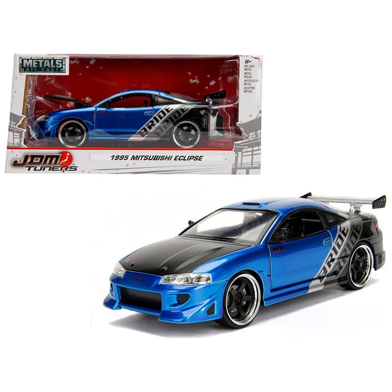 1995 Mitsubishi Eclipse "Bride" Blue "JDM Tuners" 1/24 Diecast Model Car by Jada-Jada-ModelCars.com