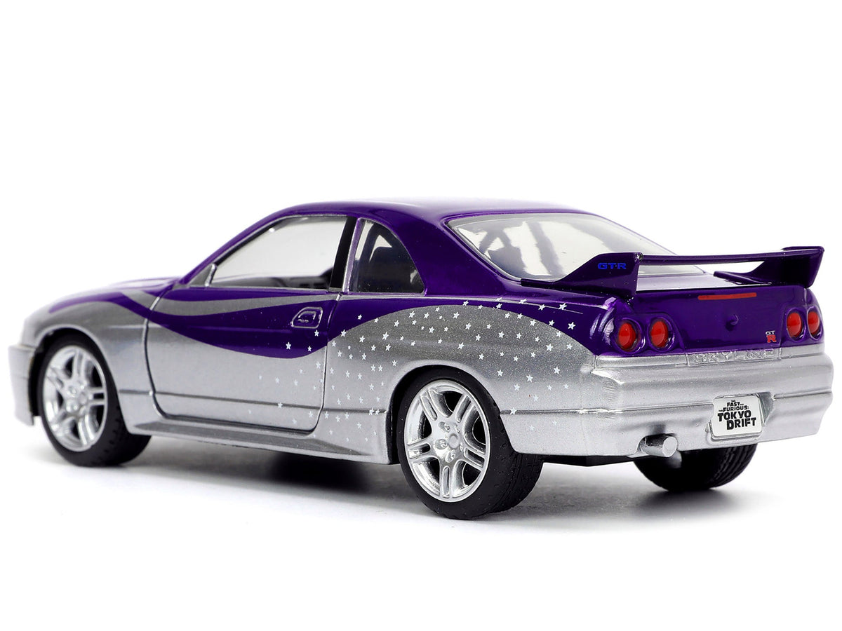 1995 Nissan Skyline GT-R (BCNR33) Purple and Silver Metallic "Fast & Furious" Series 1/32 Diecast Model Car by Jada-Jada-ModelCars.com