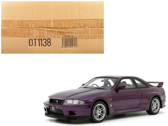 1995 Nissan Skyline GT-R (R33) V-SPEC RHD (Right Hand Drive) Midnight Purple Metallic 1/18 Model Car by Otto Mobile-Otto Mobile-ModelCars.com