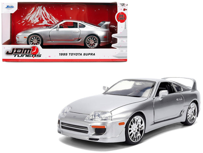 1995 Toyota Supra Silver Metallic "JDM Tuners" Series 1/24 Diecast Model Car by Jada-Jada-ModelCars.com