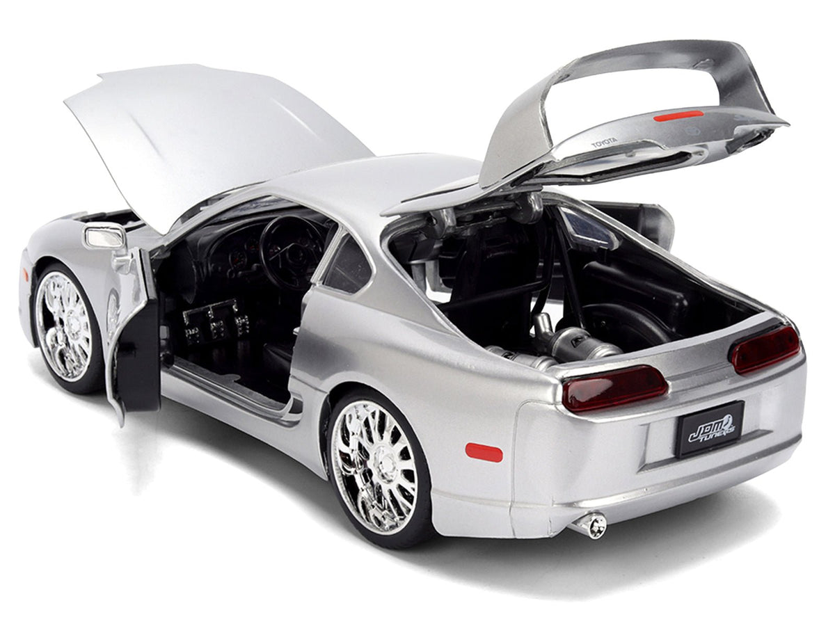 1995 Toyota Supra Silver Metallic "JDM Tuners" Series 1/24 Diecast Model Car by Jada-Jada-ModelCars.com