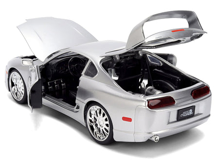 1995 Toyota Supra Silver Metallic "JDM Tuners" Series 1/24 Diecast Model Car by Jada-Jada-ModelCars.com