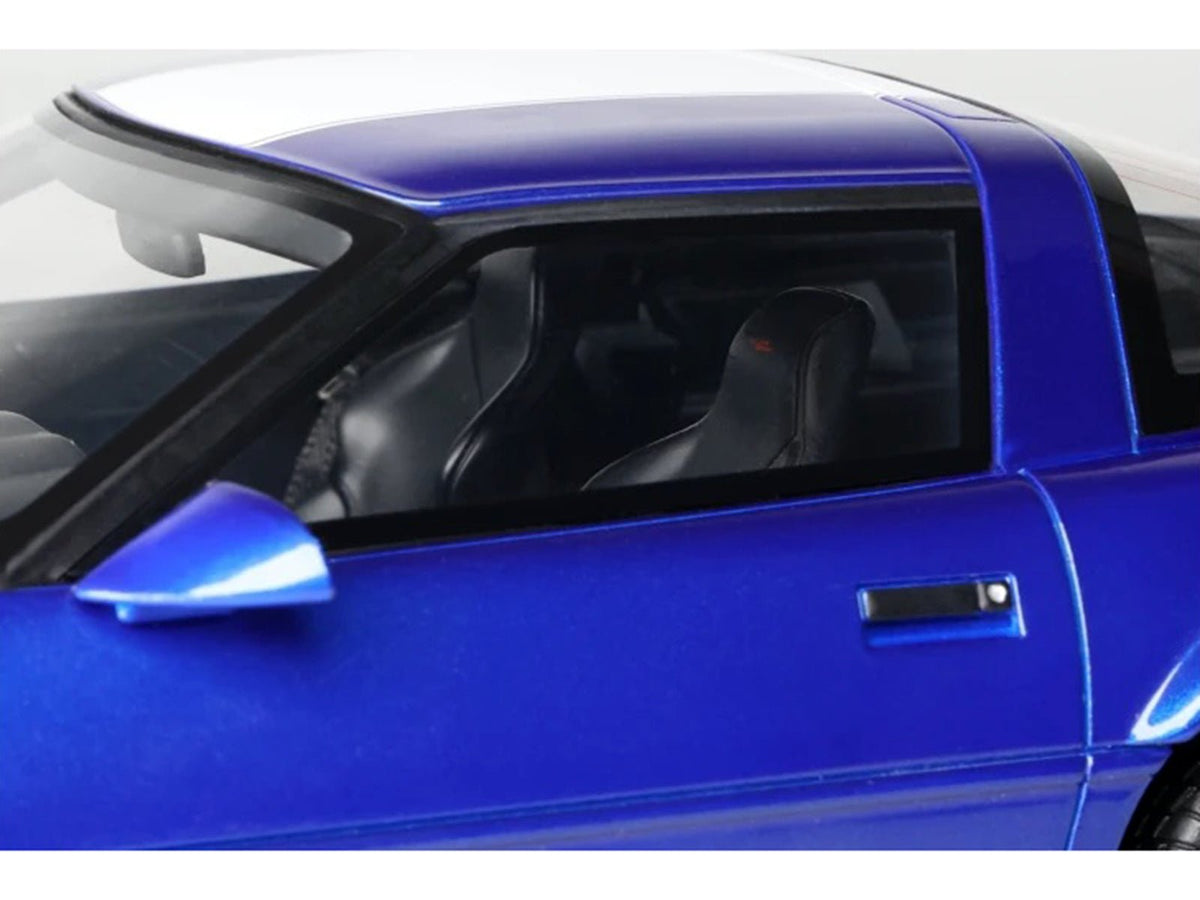 1996 Chevrolet Corvette C4 Grand Sport Blue Metallic with White Stripe 1/18 Model Car by GT Spirit-GT Spirit-ModelCars.com