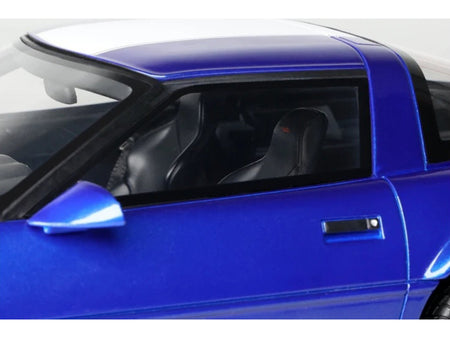 1996 Chevrolet Corvette C4 Grand Sport Blue Metallic with White Stripe 1/18 Model Car by GT Spirit-GT Spirit-ModelCars.com