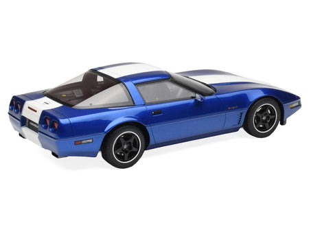1996 Chevrolet Corvette C4 Grand Sport Blue Metallic with White Stripe 1/18 Model Car by GT Spirit-GT Spirit-ModelCars.com
