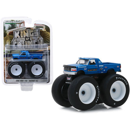 1996 Ford F - 250 Monster Truck "Bigfoot 5" Blue "Kings of Crunch" Series 4 1/64 Diecast Model Car by Greenlight - Greenlight - ModelCars.com