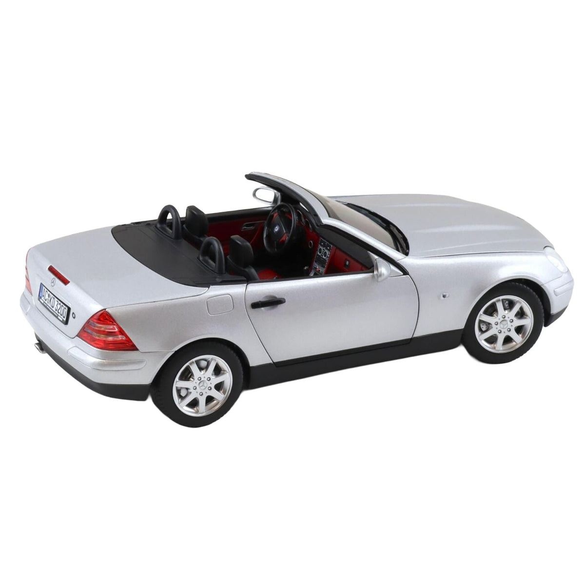 1996 Mercedes-Benz SLK Convertible Brilliant Silver Metallic 1/18 Diecast Model Car by Norev-Norev-ModelCars.com