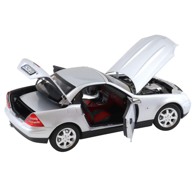 1996 Mercedes-Benz SLK Convertible Brilliant Silver Metallic 1/18 Diecast Model Car by Norev-Norev-ModelCars.com