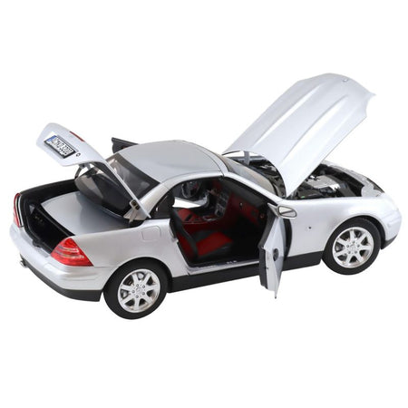 1996 Mercedes-Benz SLK Convertible Brilliant Silver Metallic 1/18 Diecast Model Car by Norev-Norev-ModelCars.com