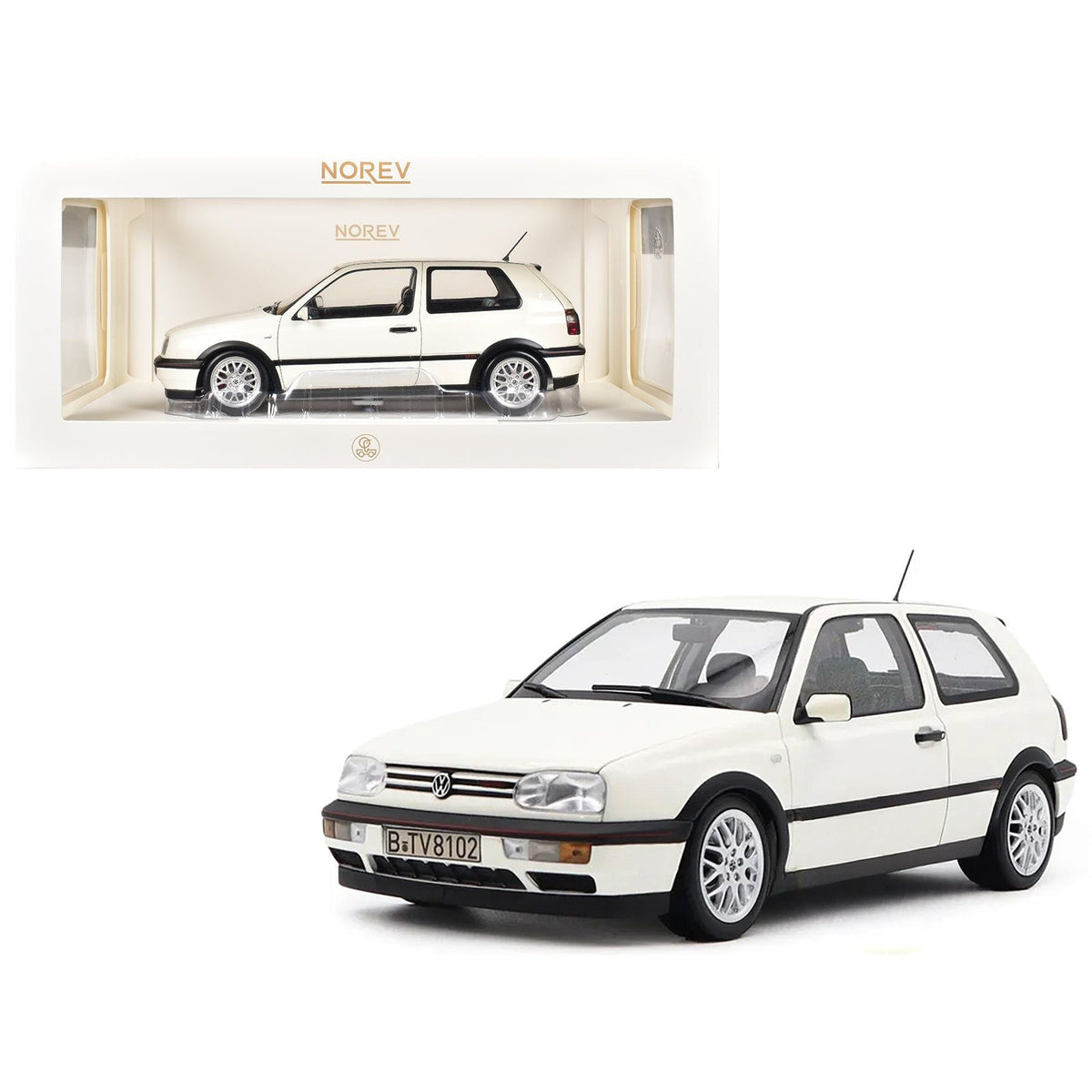 1996 Volkswagen Golf GTI Candy White "20 Years Anniversary Edition" 1/18 Diecast Model Car by Norev-Norev-ModelCars.com