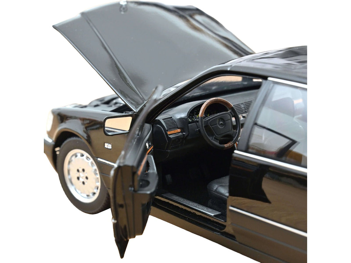 1997 Mercedes-Benz S600 Obsidian Black Metallic 1/18 Diecast Model Car by Norev-Norev-ModelCars.com