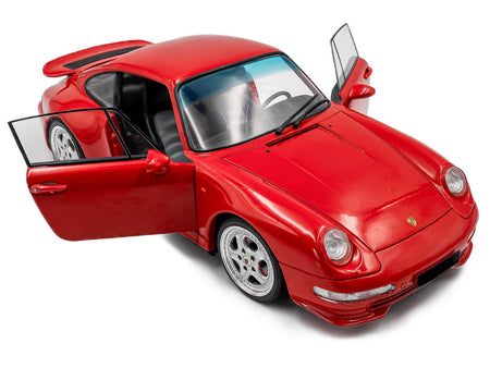 1997 Porsche 911 (993) Carrera RS Guards Red 1/18 Diecast Model Car by Solido-Solido-ModelCars.com