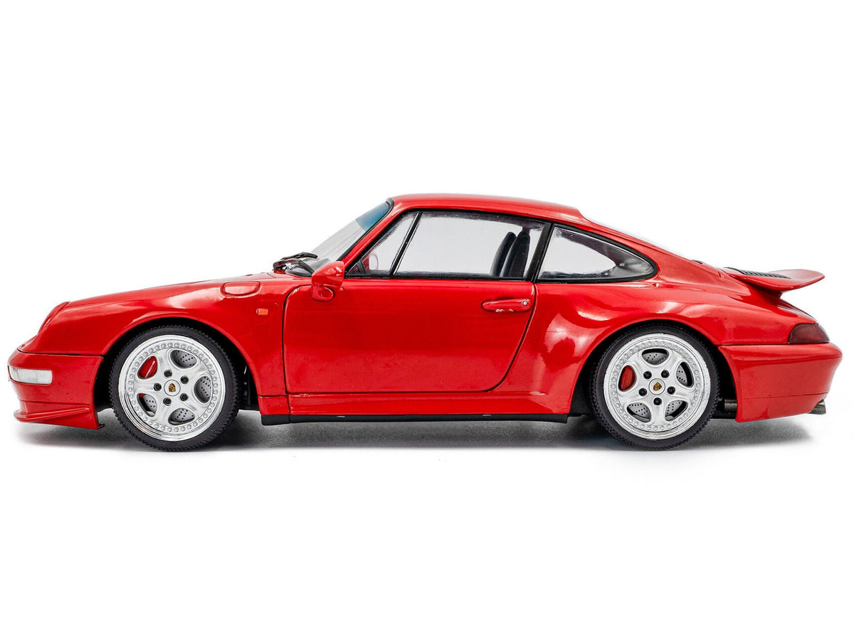 1997 Porsche 911 (993) Carrera RS Guards Red 1/18 Diecast Model Car by Solido-Solido-ModelCars.com