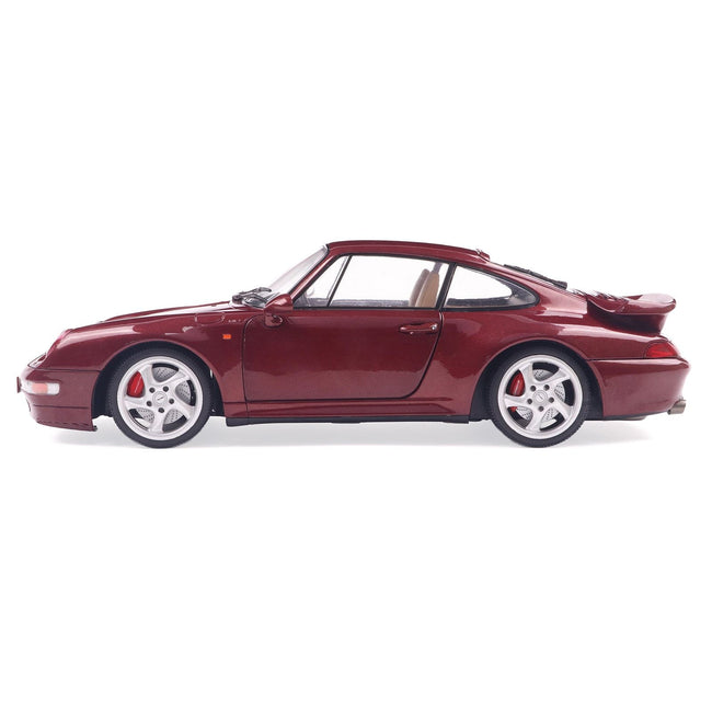1997 Porsche 911 (993) Turbo Arena Red Metallic 1/18 Diecast Model Car by Solido-Solido-ModelCars.com