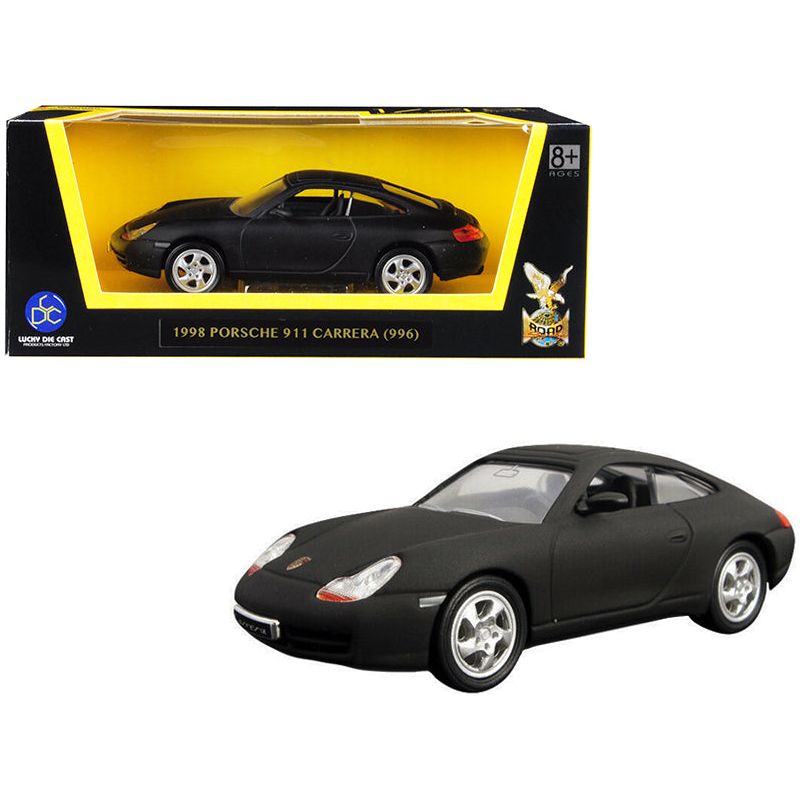 1998 Porsche 911 (996) Carrera Matt Black 1/43 Diecast Model Car by Road Signature - Road Signature - ModelCars.com