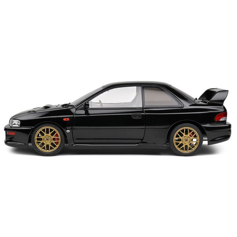 1998 Subaru Impreza 22B RHD (Right Hand Drive) Black with Gold Wheels 1/18 Diecast Model Car by Solido - Solido - ModelCars.com