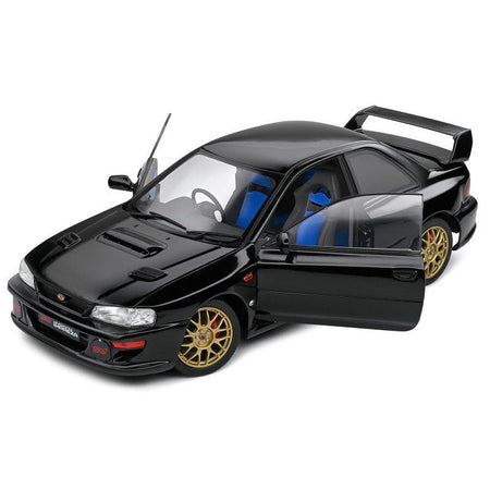 1998 Subaru Impreza 22B RHD (Right Hand Drive) Black with Gold Wheels 1/18 Diecast Model Car by Solido - Solido - ModelCars.com