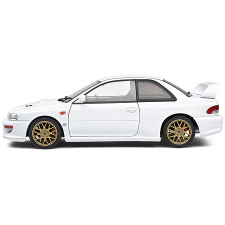 1998 Subaru Impreza 22B RHD (Right Hand Drive) Pure White with Gold Wheels 1/18 Diecast Model Car by Solido - Solido - ModelCars.com