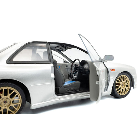 1998 Subaru Impreza 22B RHD (Right Hand Drive) Silver Metallic with Gold Wheels 1/18 Diecast Model Car by Solido-Solido-ModelCars.com