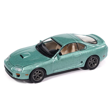 1998 Toyota Supra Caribbean Green Metallic "Modern Muscle" Series 1/64 Diecast Model Car by Auto World-Autoworld-ModelCars.com
