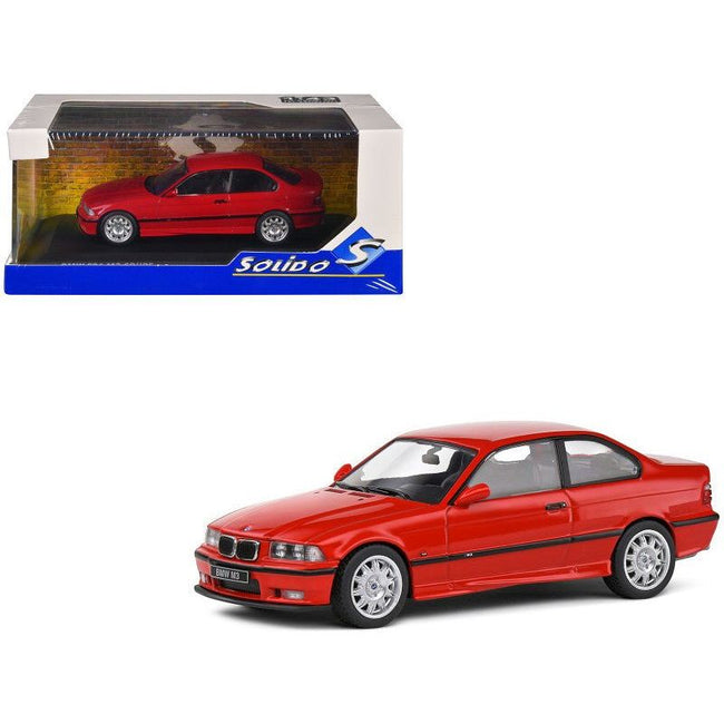 1999 BMW E36 M3 Coupe Brilliant Red 1/43 Diecast Model Car by Solido-Solido-ModelCars.com