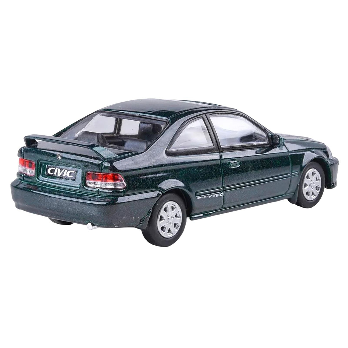1999 Honda Civic Si EM1 Clover Green Pearl Metallic with Sunroof 1/64 Diecast Model Car by Paragon-Paragon-ModelCars.com
