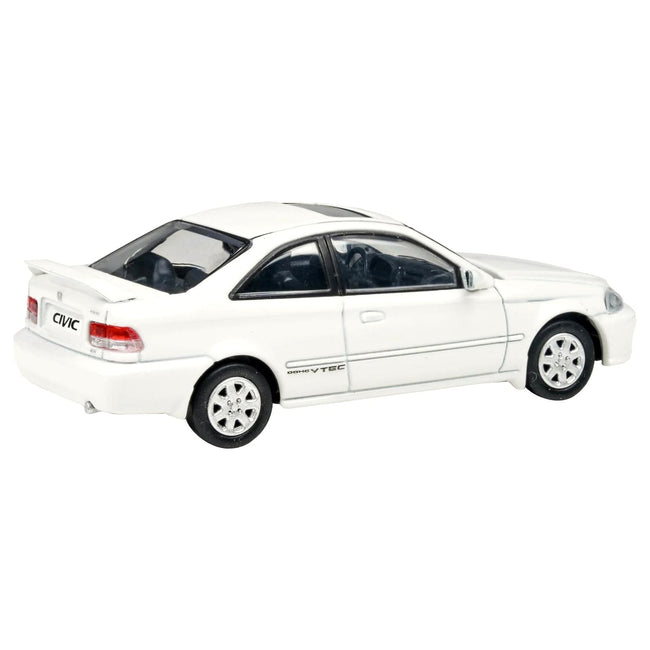 1999 Honda Civic Si EM1 Taffeta White with Sunroof 1/64 Diecast Model Car by Paragon Models-Paragon-ModelCars.com