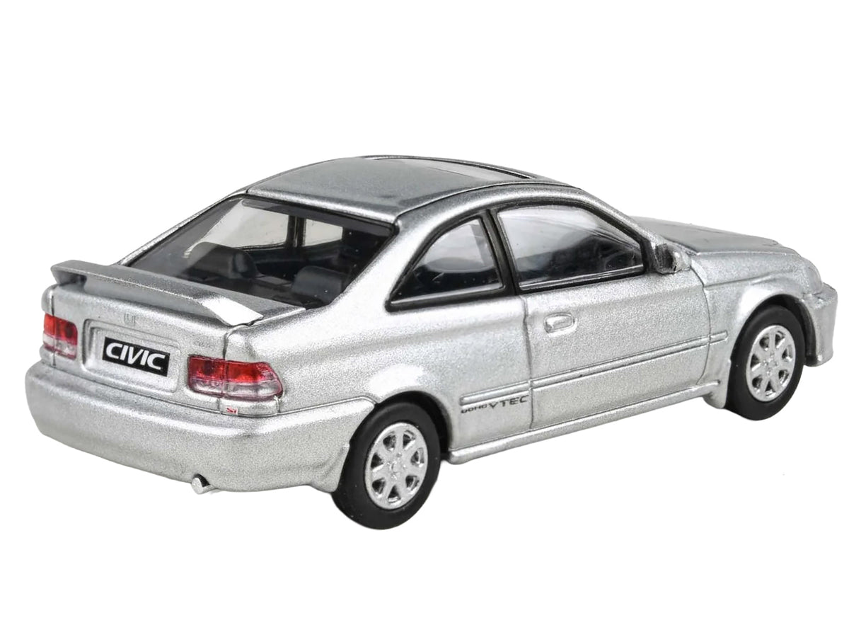 1999 Honda Civic Si EM1 Vogue Silver Metallic with Sunroof 1/64 Diecast Model Car by Paragon Models-Paragon-ModelCars.com