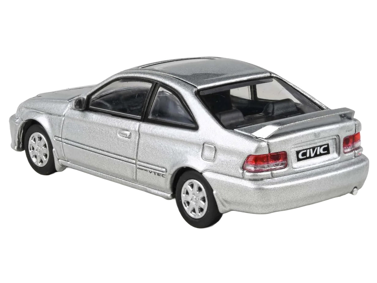 1999 Honda Civic Si EM1 Vogue Silver Metallic with Sunroof 1/64 Diecast Model Car by Paragon Models-Paragon-ModelCars.com