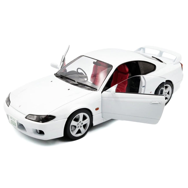 1999 Nissan Silvia (S15) Spec-R Aero RHD (Right Hand Drive) Aspen White 1/18 Diecast Model Car by Solido-Solido-ModelCars.com