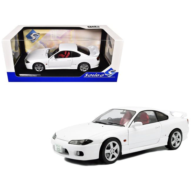 1999 Nissan Silvia (S15) Spec-R Aero RHD (Right Hand Drive) Aspen White 1/18 Diecast Model Car by Solido-Solido-ModelCars.com