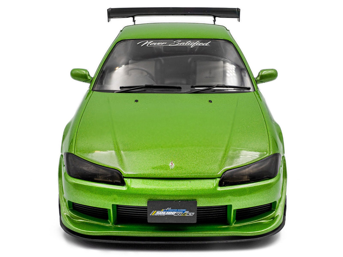1999 Nissan Silvia S15 Spec-R Aero RHD (Right Hand Drive) "Never Satisfied" Green Metallic 1/18 Diecast Model Car by Solido-Solido-ModelCars.com
