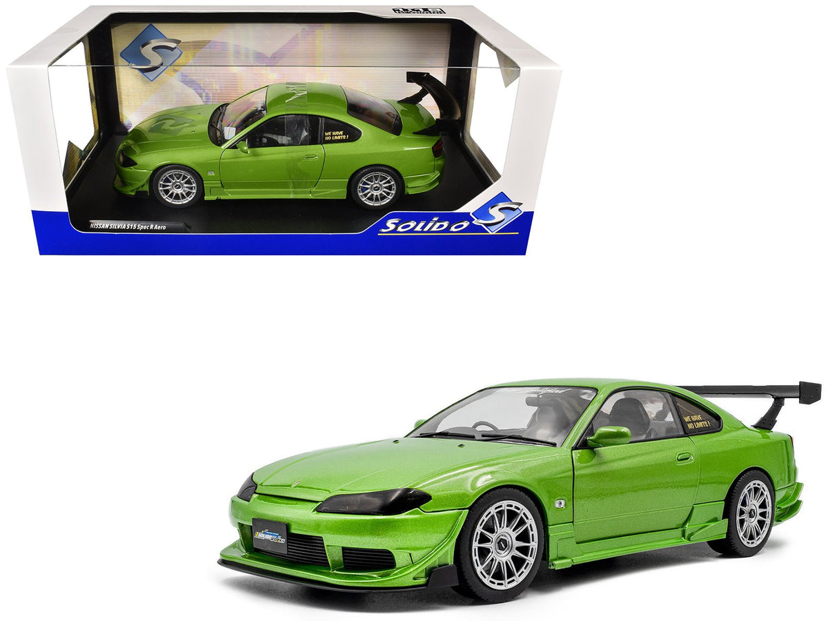 1999 Nissan Silvia S15 Spec-R Aero RHD (Right Hand Drive) "Never Satisfied" Green Metallic 1/18 Diecast Model Car by Solido-Solido-ModelCars.com
