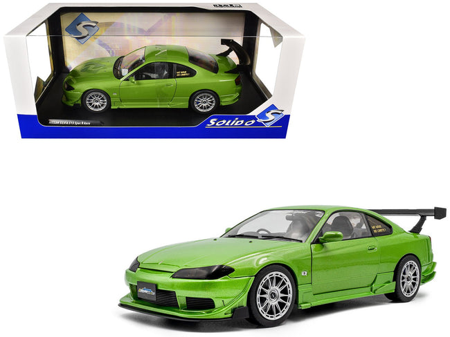 1999 Nissan Silvia S15 Spec-R Aero RHD (Right Hand Drive) "Never Satisfied" Green Metallic 1/18 Diecast Model Car by Solido-Solido-ModelCars.com