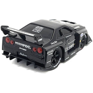 1999 Nissan Skyline GT-R (R34) #5 "Liberty Walk" Black 1/64 Diecast Model Car by Muscle Machines