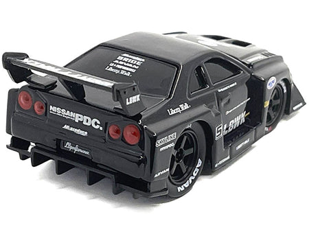 1999 Nissan Skyline GT-R (R34) #5 "Liberty Walk" Black 1/64 Diecast Model Car by Muscle Machines-Muscle Machines-ModelCars.com