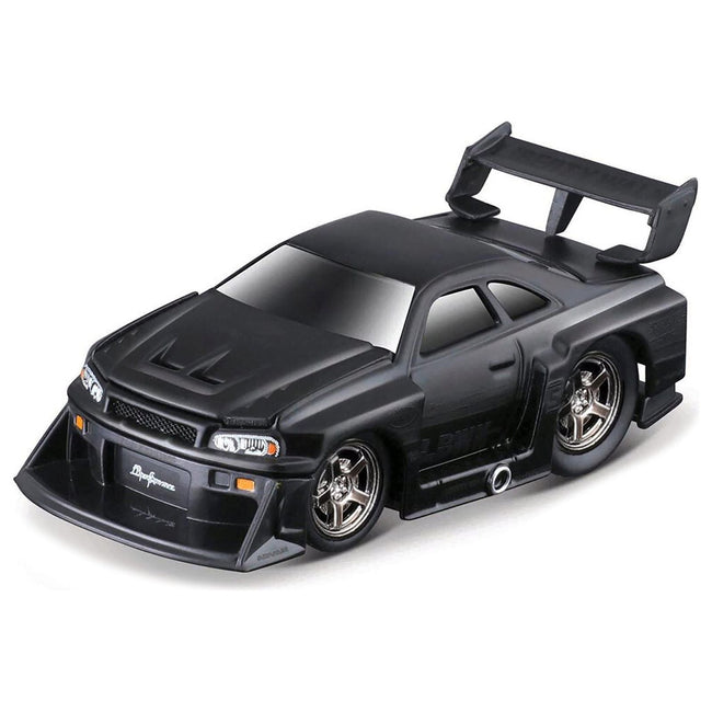 1999 Nissan Skyline GT - R (R34) 5 "Liberty Walk" Matt Black 1/64 Diecast Model Car by Muscle Machines - Muscle Machines - ModelCars.com
