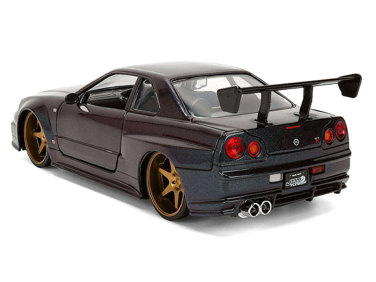 1999 Nissan Skyline GT-R (R34) RHD (Right Hand Drive) Magic Purple Metallic "JDM Tuners" Series 1/24 Diecast Car Model by Jada-Jada-ModelCars.com