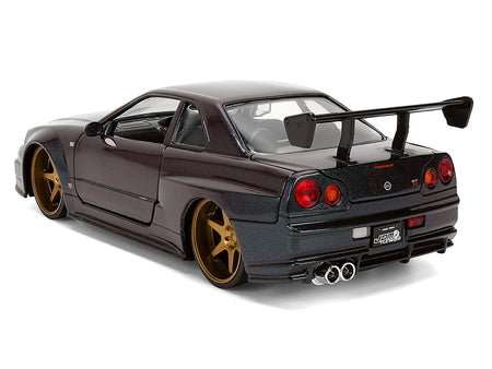 1999 Nissan Skyline GT-R (R34) RHD (Right Hand Drive) Magic Purple Metallic "JDM Tuners" Series 1/24 Diecast Car Model by Jada-Jada-ModelCars.com