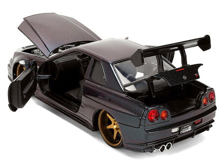 1999 Nissan Skyline GT-R (R34) RHD (Right Hand Drive) Magic Purple Metallic "JDM Tuners" Series 1/24 Diecast Car Model by Jada-Jada-ModelCars.com