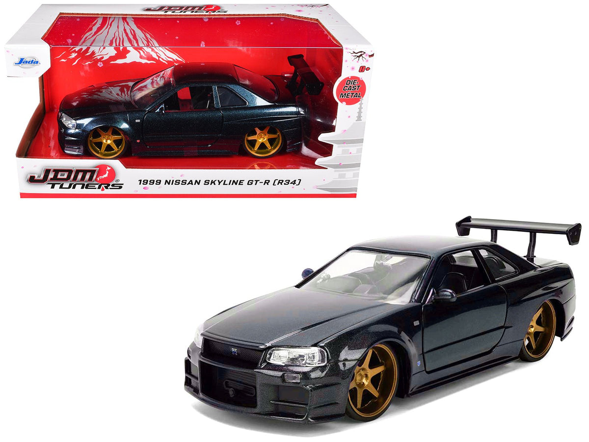 1999 Nissan Skyline GT-R (R34) RHD (Right Hand Drive) Magic Purple Metallic "JDM Tuners" Series 1/24 Diecast Car Model by Jada-Jada-ModelCars.com
