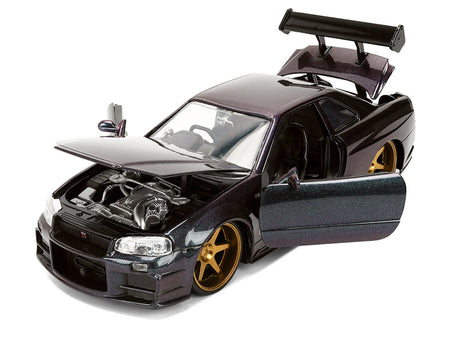 1999 Nissan Skyline GT-R (R34) RHD (Right Hand Drive) Magic Purple Metallic "JDM Tuners" Series 1/24 Diecast Car Model by Jada-Jada-ModelCars.com