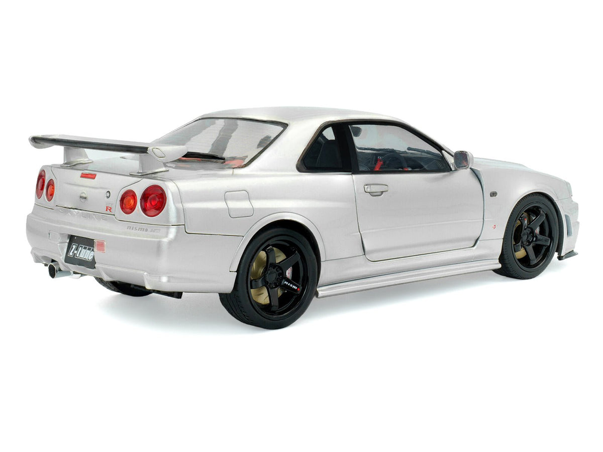 1999 Nissan Skyline GT-R (R34) Z-Tune RHD (Right Hand Drive) Silver Metallic 1/18 Diecast Model Car by Solido-Solido-ModelCars.com