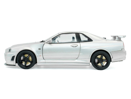 1999 Nissan Skyline GT-R (R34) Z-Tune RHD (Right Hand Drive) Silver Metallic 1/18 Diecast Model Car by Solido-Solido-ModelCars.com