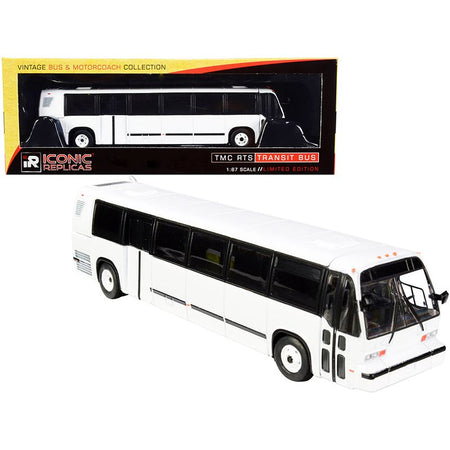 1999 TMC RTS Transit Bus Blank White "The Vintage Bus & Motorcoach Collection" 1/87 (HO) Diecast Model by Iconic Replicas - Iconic Replicas - ModelCars.com